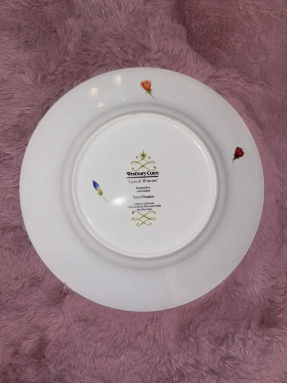 Westbury Court “Lyrical Bloom” Gorgeous Matching Flower Plates